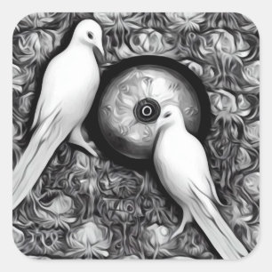 2 Doden Vierkante Sticker