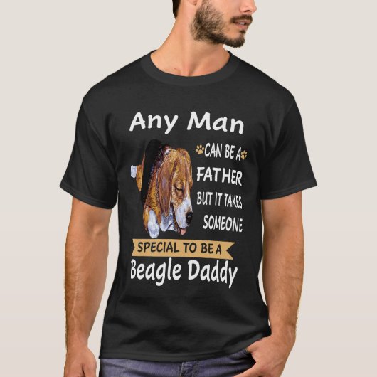 2 Een Man Beagle Daddy T-shirt (Voorkant)