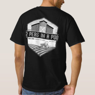 2 erwten in een Logo met een peulvaas T-shirt