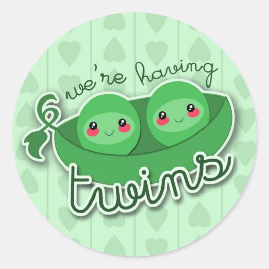 2 ERWTEN IN EEN POD TWINS - STICKER (Voorkant)