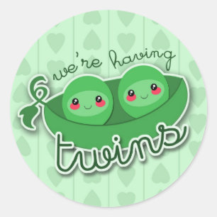 2 ERWTEN IN EEN POD TWINS - STICKER