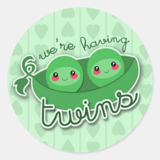 2 ERWTEN IN EEN POD TWINS - STICKER