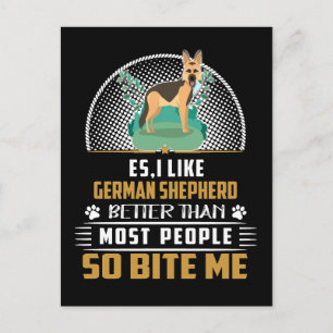 2 ES Ik hou van Duitse herder beter dan de meeste  Briefkaart