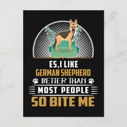 2 ES Ik hou van Duitse herder beter dan de meeste  Briefkaart (Voorkant)