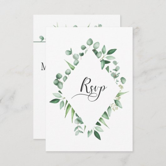 #2 Eucalyptus Envy Aquarelle RSVP (Devant / Derrière)