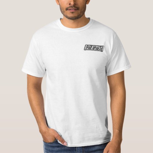 2 EZY mens logo en verre industriel t-shirt blanc (Devant)