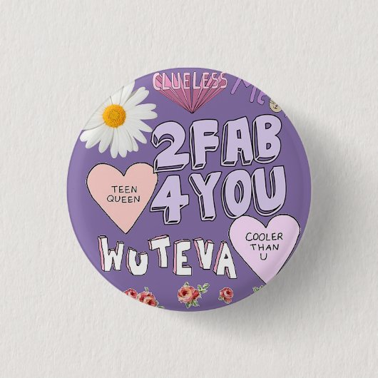 2 Fab 4 U Ronde Button 3,2 Cm (Voorkant)