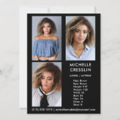 2 faces 4 Photo Modèle Acteur Comp Zed Carte 5.5x7 (Dos)