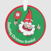 🎅 🤶 2 faces personnalisable de Noël pickleball (devant)