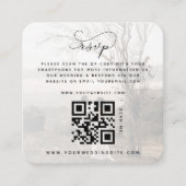 2 Faded Foto's QR Code Website Online Bruiloft RSV Informatiekaartje (Voorkant)