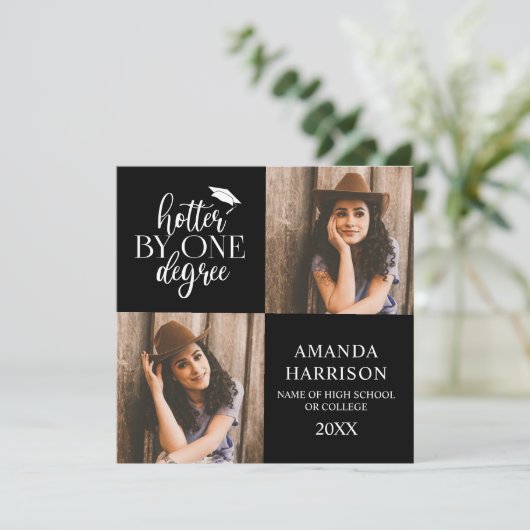 2 Faire-part de diplôme photo personnalisée (Debout devant)