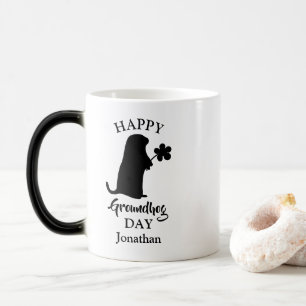 2 februari Happy Groundhog Day Persoonlijke naam Magische Mok