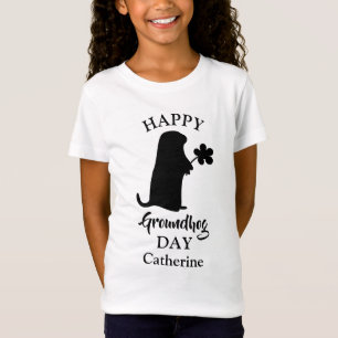 2 februari Happy Groundhog Day Persoonlijke naam T-shirt