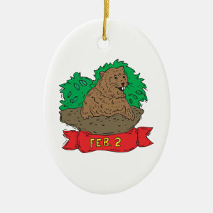 2 februari keramisch ornament