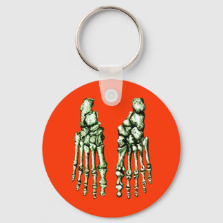 2 Feet omlaag groen Sleutelhanger