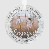 2 Fiançailles photo 1er Noël Faux Marble (dos)