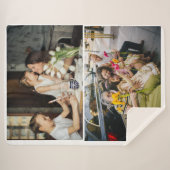 2 Foto aangepaste collage gepersonaliseerd Sherpa Deken (Voorkant (horizontaal))