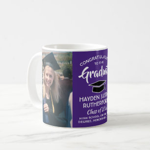 2 Foto Afstuderen Congrats Paars en White Koffiemok