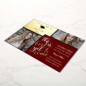 2 FOTO-AFSTUDEREN en KIES UW KLEUR Folie Uitnodiging (Gedraaid)