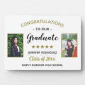 2 Foto Afstuderen Gefeliciteerd Afstuderen Aangepa Fotoplaat (voorkant)