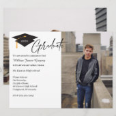 2 Foto Afstuderen Minimale aankondigingskaart Kaart (Voorkant / Achterkant)