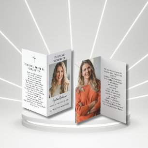 2 Foto Begrafenis Memorial Folder Prayer Kaart