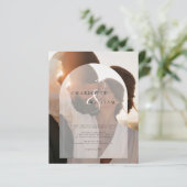 2 foto budget moderne elegante bruiloft uitnodigin (Staand voorkant)