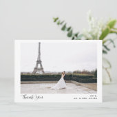 2 Foto Calligrafie Huwelijk Bedankkaart Kaart (Staand voorkant)