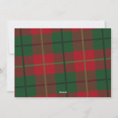 2 Foto Collage Joy Script Season Greeting plaid Feestdagenkaart (Achterkant)