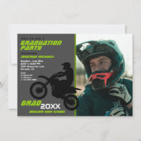 2 FOTO Dirt Bike Motocross Green Grey Afstuderen
