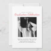 2 Foto eenvoudig modern, minimalistisch Afstuderen Kaart (Achterkant)