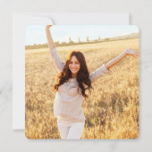 2 Foto en Zwarte Script Overlay Vierkant Afstudere Aankondiging (Achterkant)