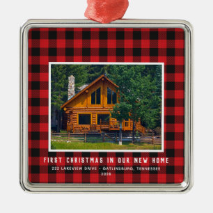 2 Foto First Xmas New Home Rustic Ceramic Orname Metalen Ornament