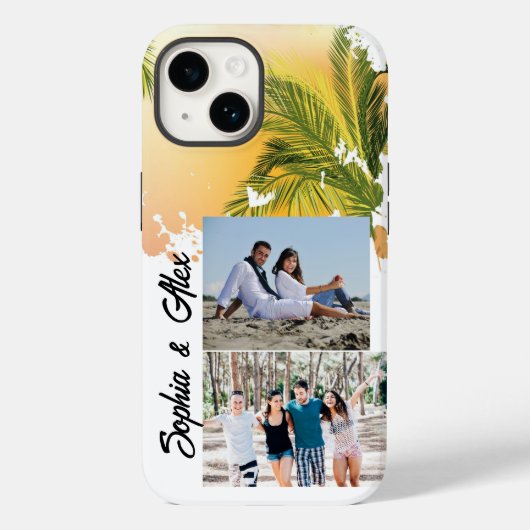 2 Foto gepersonaliseerd Hoesje-Mate iPhone Case (Achterkant)
