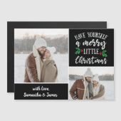 2 Foto gepersonaliseerde vrolijk kerst magnetische (Voorkant / Achterkant)