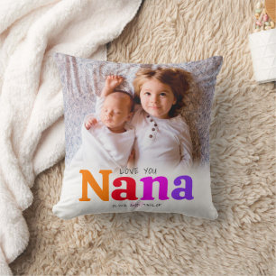 2 foto hou van je nana vet kleurrijk type modern kussen