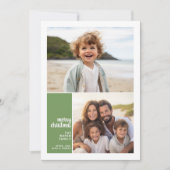 2 Foto: Minimale kerstkerstavond Feestdagenkaart (Voorkant)