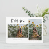 2 Foto minimalistisch Afstuderen Bedankkaart (Staand voorkant)