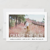 2 Foto Modern minimalist Wedding Postponement Save The Date (Voorkant)