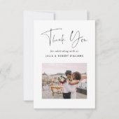 2 Foto Moderne Calligrafie Weddenschap Bedankt (Voorkant)