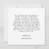 2 foto net getrouwd modern script hart bruiloft aankondiging (Achterkant)