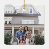 2 Foto: New Home First KerstBlack en White Keramisch Ornament (Achterkant)