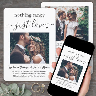 2 Foto niets Fancy gewoon liefdeshuwelijk Kaart