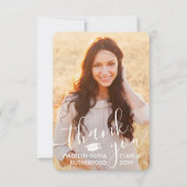 2 Foto Nieuw Adres Wit Typografie Afstuderen Bedankkaart (Voorkant)