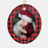 2 Foto Ornament voor baby's eerste kerstfeest (Links)