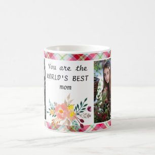 2 Foto Pink Pset Floral World's Best Mam Koffiemok