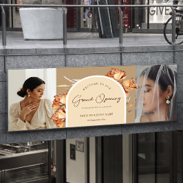 2 foto Retro Arch Bloem Bedrijf Grote Opening Spandoek