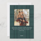 2 foto Retro Kerstmis Plaid Groet Feestdagenkaart (Achterkant)