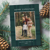 2 foto Retro Kerstmis Plaid Groet Feestdagenkaart