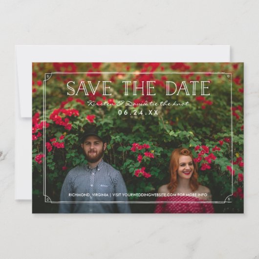 2 Foto | Romantic Doodles Wedding Save the Date (Voorkant)